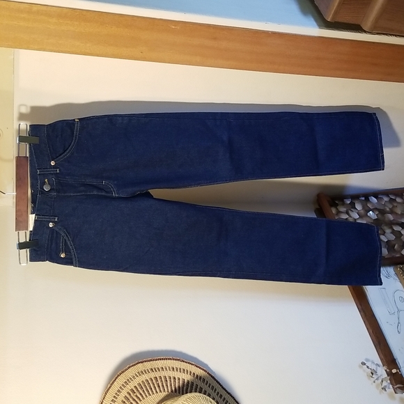 DEADSTOCK Lee Dark Indigo Student Riders 24 - Picture 6 of 14